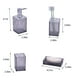 thumbnail image 3 of Juego de accesorios de baño moderno de 4 piezas | Dispensador de jabón, portacepillos, vaso y jabonera | Bandeja organizadora de plástico para encimeras, hoteles y hogar, 3 of 6