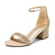 thumbnail image 1 of Sandalia DREAM PAIRS Tacón Bajo Grueso Dorado con Rhinestones Talla 11, 1 of 6