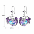 thumbnail image 6 of Dragon Jewelry Set for Women, Crystal Dragon Necklace Bracelet and Earrings, Fantasy Animal Pendant Jewelry Collection Gift, Purple, 6 of 6