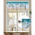 thumbnail image 7 of Ocean Beach Valances for Windows Summer Sand Waves Nature Valance Rod Pocket Light Filtering Short Window Treatments Curtains for Kitchen Bathroom Living Room Bedroom, 1 Panel, 42 x 12 Inch, 7 of 7