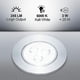 thumbnail image 5 of Paquete de 20 focos empotrables LED, lámpara de techo de 3 W, 30 focos LED redondos giratorios, 245 lúmenes, blanco frío, 3000 K, diámetro del orificio, 5 of 5