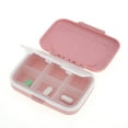 thumbnail image 2 of Unique Bargains 1 Pc 6 Grids Single Layer Pill Box for Travel Pink, 2 of 6