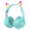 Green, variant on Kids Bluetooth Headphones, Cat Ear RGB Wireless Over-Ear Headset for Girls Boys