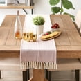 thumbnail image 3 of Pale Mauve Chevron Handloom Table Runner 15x72, 3 of 3