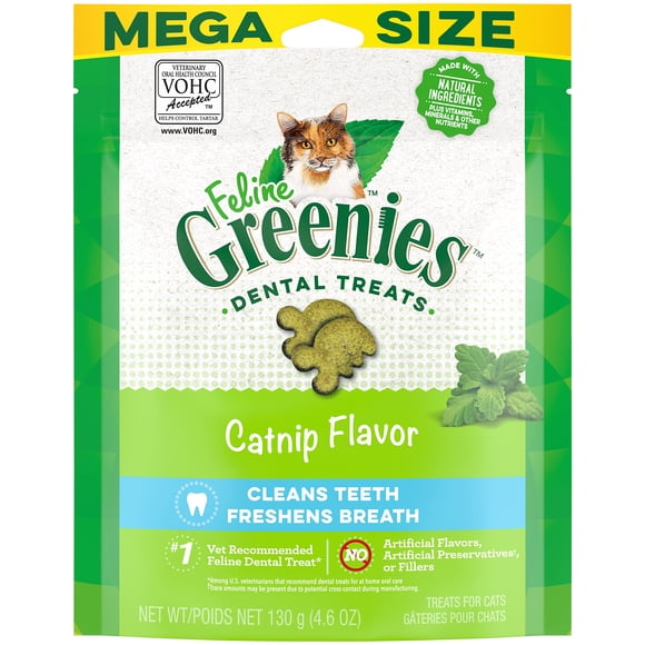Hierba gatera Cat Treats Greenies Feline para el cuidado dental de adultos, 130 g