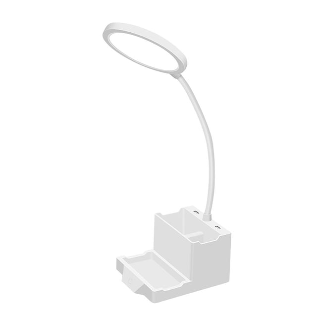 Lámpara De Mesa Led Lámpara De Manguera De Brillo Ajustable De Forma Continua Maquillaje Multifuncional Con Puertos De Salida Usb Escritorio Recargable Para Estudio De Lectura En El Hogar Vogacara HA015245-00