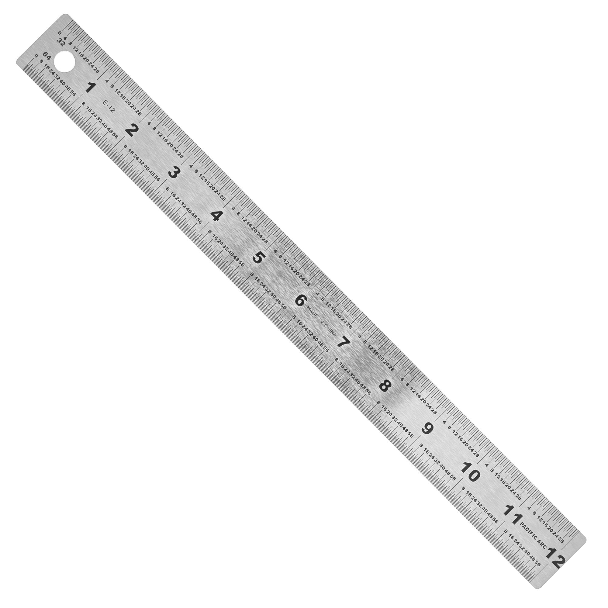 Pacific Arc Stainless Steel Ruler with 32nd and 64th Graduations ...