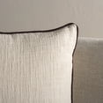 thumbnail image 4 of Safavieh Dani 18" x 18" Coastal Cotton Decorative Pillows, Ivory/Brown, 4 of 4