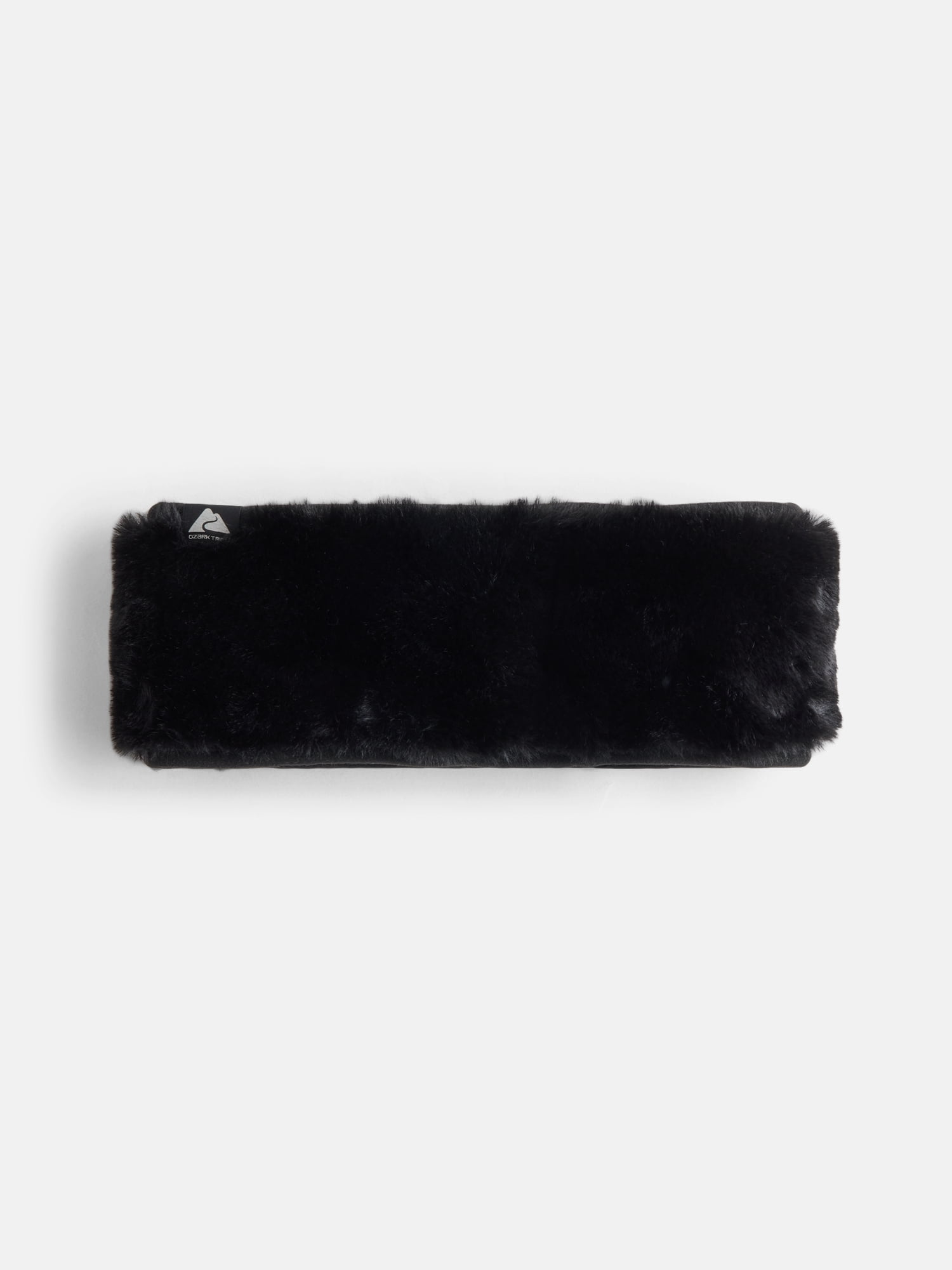 Ozark Trail Women's Faux Fur Quilted Headband, Black Soot