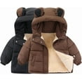 thumbnail image 3 of Baby Toddler Winter Fleece Coat Boys Girls Cute Hooded Outerwear Jackets with Pockets, 3 of 6