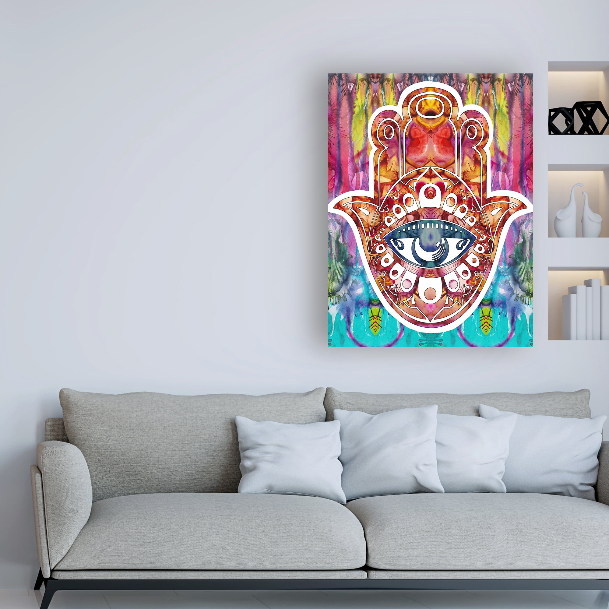 Trademark Fine Art 'Hamsa Abstract Color' Canvas Art by Dean Russo