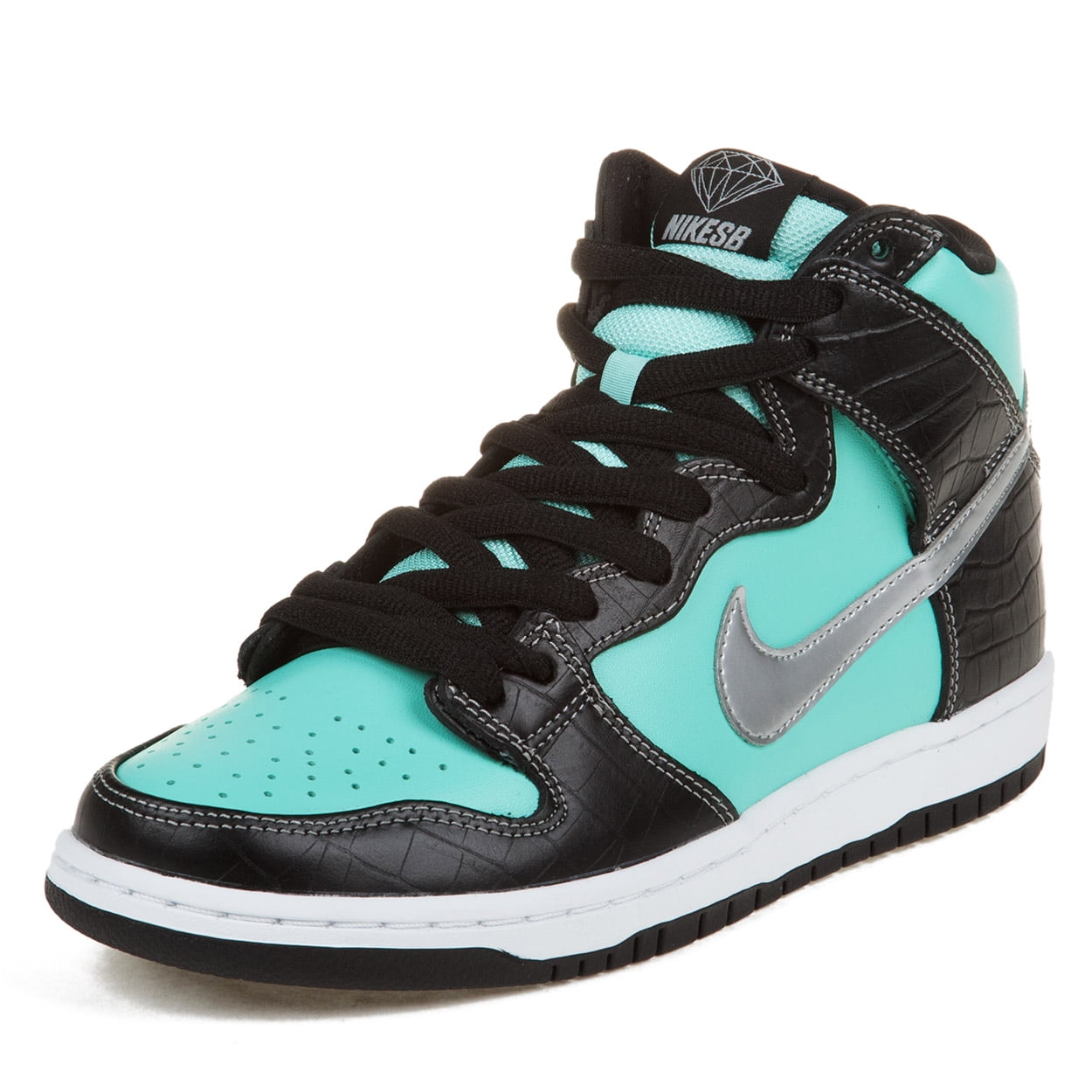 Der er behov for gevinst Umulig Nike Mens Dunk High PRM SB "Diamond Supply Co." Aqua/Chrome-Black  653599-400 - Walmart.com