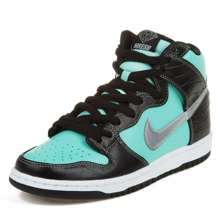 Nike Dunk High SB "Diamond Co." Aqua/Chrome-Black 653599-400 -