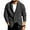 Dark Gray, variant on Dellytop Mens Shawl Collar Button Down Open Front Cable Knitted Ribbed Cardigan Sweaters