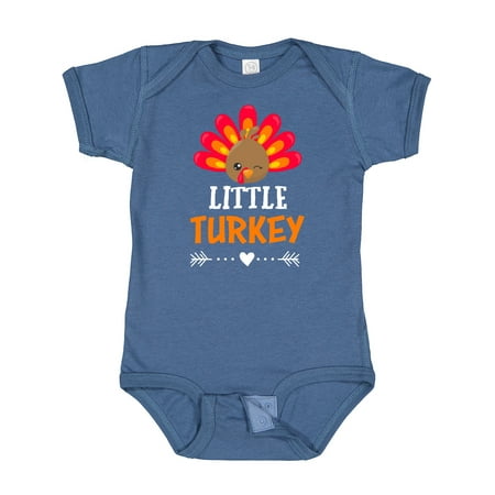 

Inktastic Little Turkey with Turkey Head and Arrow in White Gift Baby Boy or Baby Girl Bodysuit