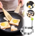 thumbnail image 5 of YiJuHui Stainless Steel Egg Ring Pancake Mold Set, Non-Stick Heat Resistant Handles for Omelet Sandwich Breakfast Cooking, 5 Shapes Round Heart Star Flower Bear, Easy Clean Kitchen Tools, 5 of 5