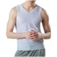 thumbnail image 2 of Mens V Neck Tank Tops Plus Size L-4X Sleeveless Quick-Drying Gym Shirts Casual Stretchy Slim Pullover Breathable Running Vests Undershirts, 2 of 4