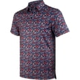 thumbnail image 1 of Chemises de Golf pour Hommes à Manches Courtes, Évacuation de l'Humidité, Ajustement Sec, Motifs Imprimés, Col à Revers, Performance Polo Chemises de Golf pour Hommes, 1 of 6
