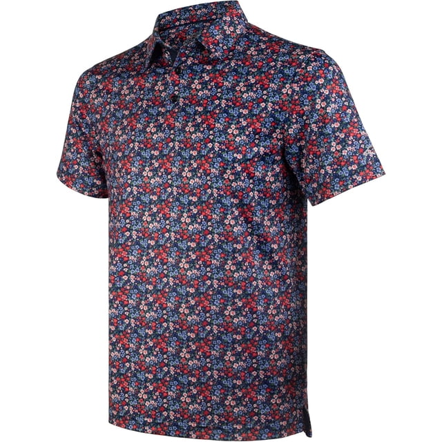 Chemises de Golf pour Hommes à Manches Courtes, Évacuation de l'Humidité, Ajustement Sec, Motifs Imprimés, Col à Revers, Performance Polo Chemises de Golf pour Hommes