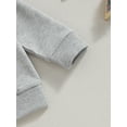 thumbnail image 6 of Bagilaanoe 2PCS Toddler Baby Boy Long Pants Set Letter Print Long Sleeve Sweatshirt Pullover Tops + Sweatpants 6M 12M 18M 24M 3T Kids Casual Sweatsuits, 6 of 8