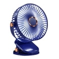 thumbnail image 4 of Mini ventilador con clip para interior y exterior 720 Escritorio portátil Ajustable USB Viaje 5 velocidades Multifunción Viento fuerte Ventilador de azul, 4 of 8