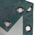 thumbnail image 4 of Ambesonne Nature Grommet Curtain, Botanical Vibes Viburnum Art, 50"x72", Dark Teal Pale Rose Pink, 4 of 5