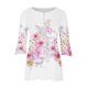 thumbnail image 5 of Camisetas con Cuello en V Mujeres Moda Impresa 3/4 Mangas Blusa, Top Cómodo Casual para el Hogar Y Diario, 5 of 5