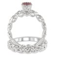 thumbnail image 3 of 1.25 Carat Morganite & Diamond Infinity Antique Bridal setround cut diamond on 10k White Gold, 3 of 3