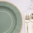 thumbnail image 3 of Balsa Circle 25 Sage Green 13" Round Disposable Paper Charger Plates Metallic Trim Party Tableware, 3 of 8