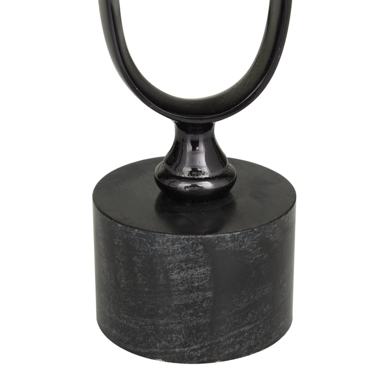 DecMode 2-Candle Black Aluminum Paper Clip Candlesticks photo 4