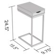 thumbnail image 4 of Safdie & Co. 15.75"L C-Shape 1-Drawer Black Metal Legs Accent Table Dark Grey, 4 of 4