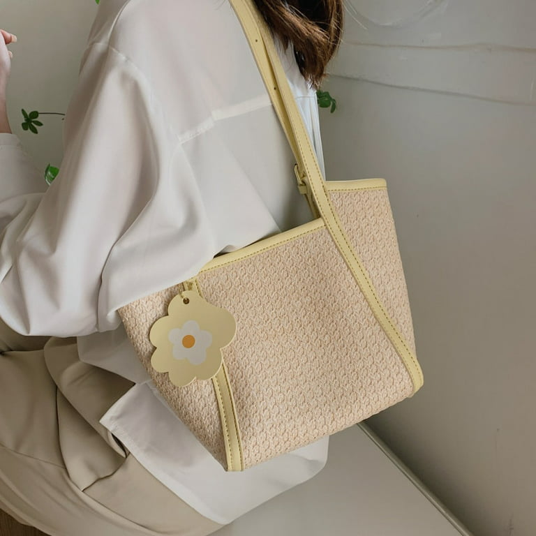 Brand Luxury Straw Woven Women Bags Summer Trend Female Handbag Fashion  Designer Shoulder Beach Bag Casual Travel Shopping Purse