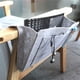 thumbnail image 5 of Organizador Bolsa de escritorio para cama, bolsa de noche multiusos para el producto del dormitorio del hogar (gris claro), 5 of 7