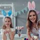 thumbnail image 3 of Diadema con orejas de conejo de Pascua, de retazos, de felpa suave, para el pelo, para lavarse la cara, para baño, para niña, accesorios para la cabeza, 3 of 8