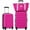 Pink, variant on 3 Piece Traveling Hardside Value Luggage Set, 24" Checked Luggage, 20" Carry-on Luggage and 16" Duffel, Pink
