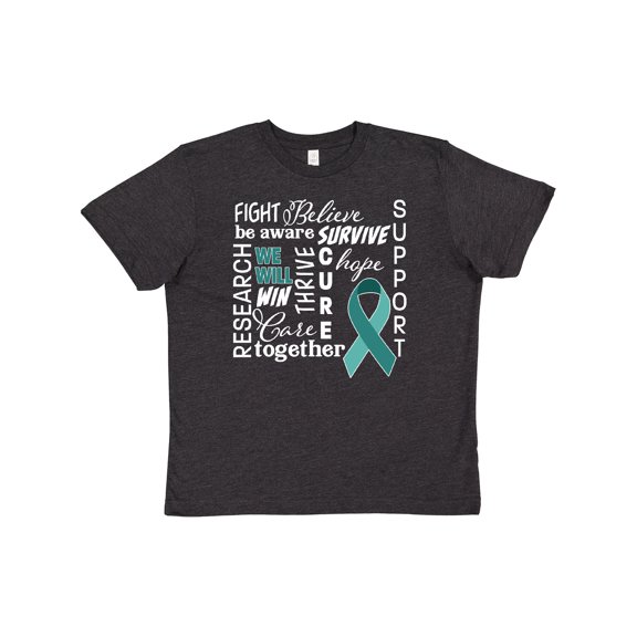 Inktastic Ovarian Cancer- Together We Will Win Youth T-Shirt