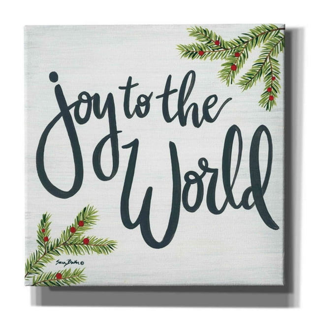Epic Graffiti 'Joy to the World' by Sara Baker, Acrylic Glass Wall Art, 18"x18"