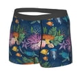 thumbnail image 2 of Wukai Undersea Animals Print Men’s Underwear Breathable Boxer Briefs,&nbsp;Moisture Wicking & Breathable-Large, 2 of 7