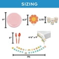 thumbnail image 5 of 131 Pieces Groovy Birthday Party Disposable Tableware Kit for 24 Guests, 5 of 6