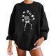 thumbnail image 5 of Sudadera Para Mujer Sudaderas de Otoño Estampado de Calavera Suelto Cuello Redondo Manga Larga Sudadera de Gran Tamaño de Lana Odeerbi ODB171465, 5 of 8