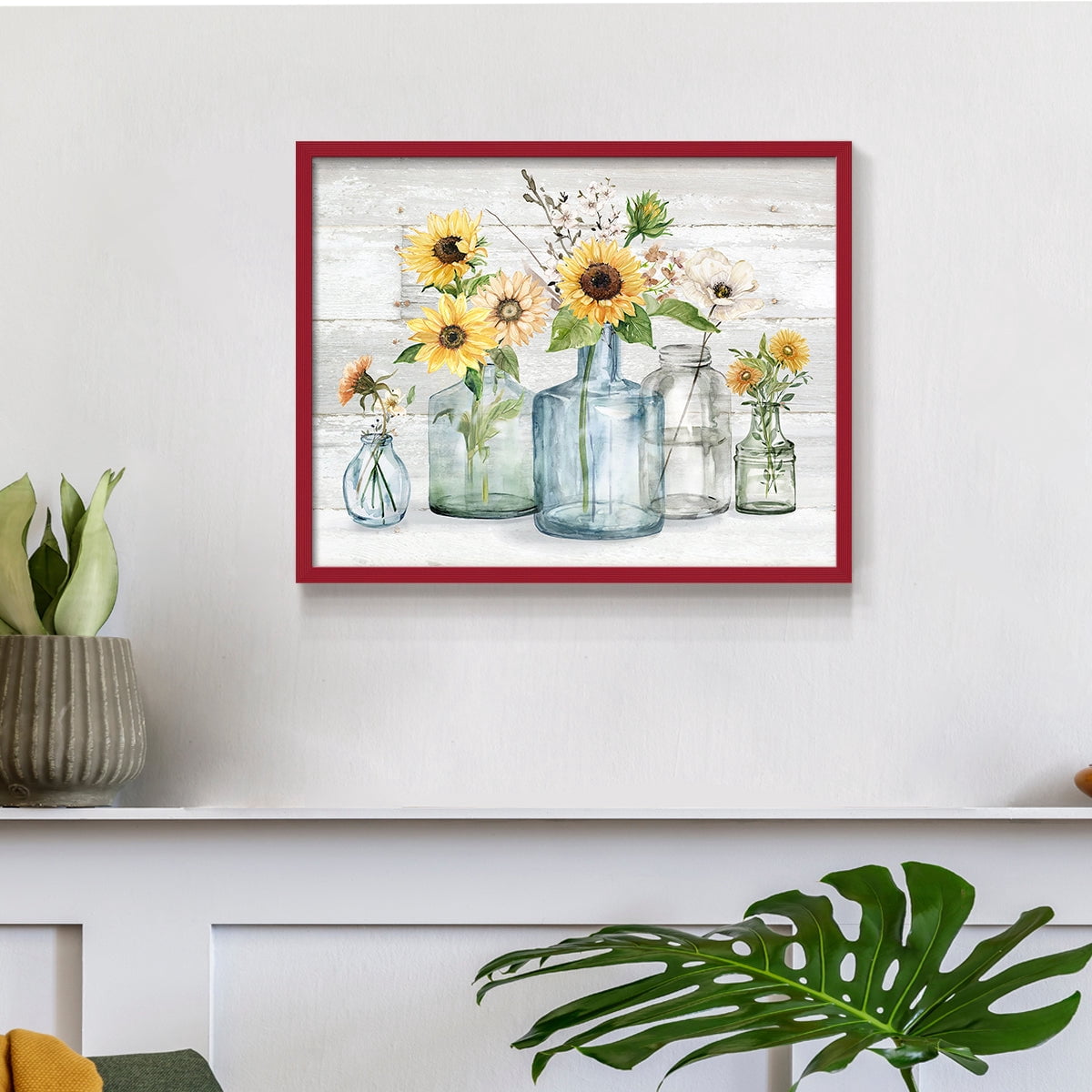 Sunflower Extravaganza by Carol Robinson - Restickable Framed Giclée Print