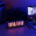 thumbnail image 3 of Calendario digital RGB a todo color Cronómetro Reloj de mesa de madera DIY Tubo LED colorido Hugtrwg Para estrenar, 3 of 9