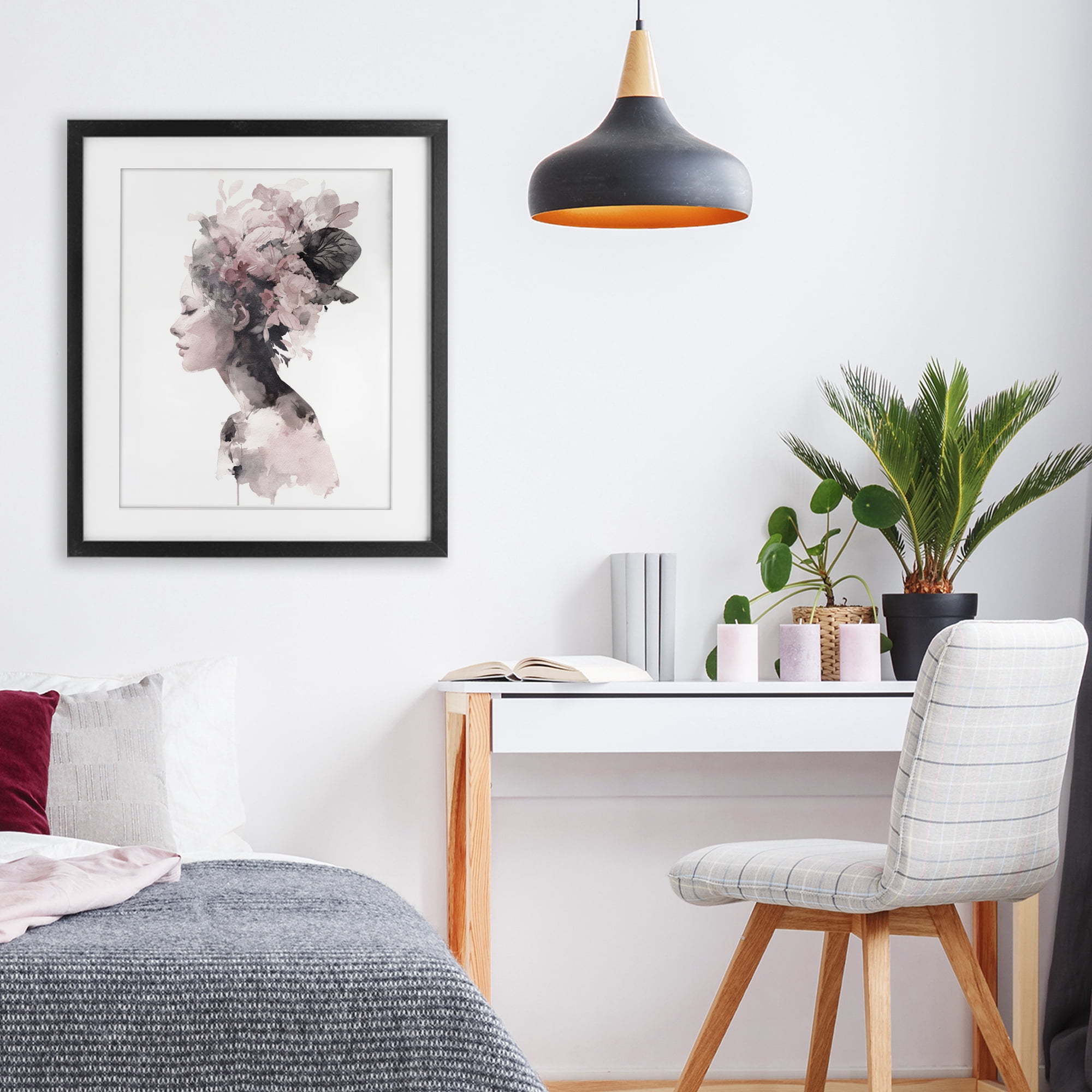 Stupell Industries Nature's Empress Silhouette Black Framed Print Under Glass, design by Svetlana Aleynikova