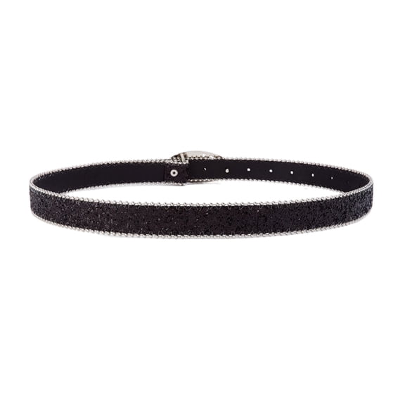 Waist Belt Jeans Belt PU Belt Casual Ceinture Punk Round Buckle Modern Belt Street Dance Glittered Belt