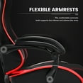 thumbnail image 6 of GTRACING GTWD-200 Gaming Chair with Footrest, Height Adjustable Office Swivel Recliner, Red, 6 of 8