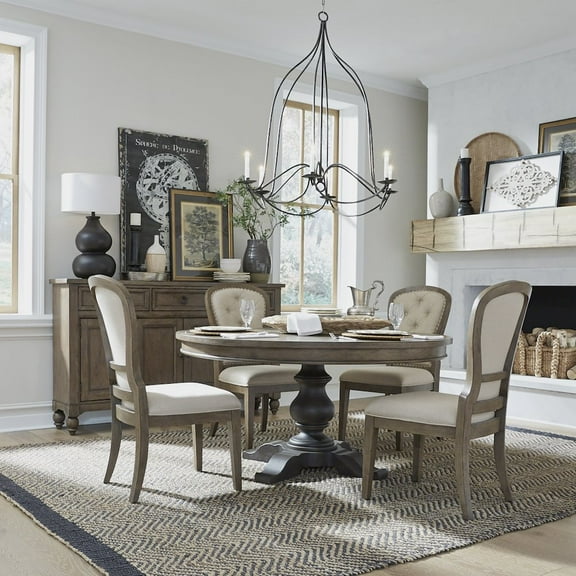 Liberty Furniture Industies, INC Americana Farmhouse Optional 5 Piece Pedestal Table Set