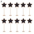 thumbnail image 1 of 10Pcs Mini Chalkboards Creative Shape Eye-catching Wood Small Chalkboard Message Notice Blackboard with Stand for Home, 1 of 10