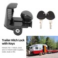 thumbnail image 3 of Trailer Hitch Lock, Heavy Duty High Security Universal Fit RV Coupler Lock for 1 7/8inch 2inch 2 5/16inch Couplers with 2 Keys for RV Boat Trailer, 3 of 7