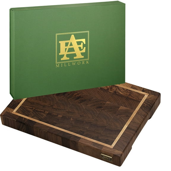 Thomas Cutting Board Walnut & Maple Wood End Grain Handmade