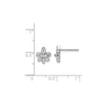 thumbnail image 3 of 1/6 Carat (Ctw) Diamond Fleur de Lis Post Earrings in 14K White Gold, 3 of 5